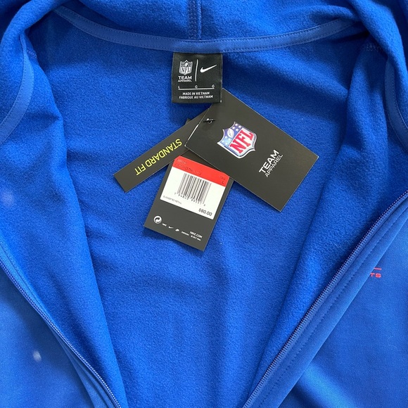 Nike New York Giants men’s Mascot full zip hoodie L blue grey NFL jacket NWT - Picture 6 of 8